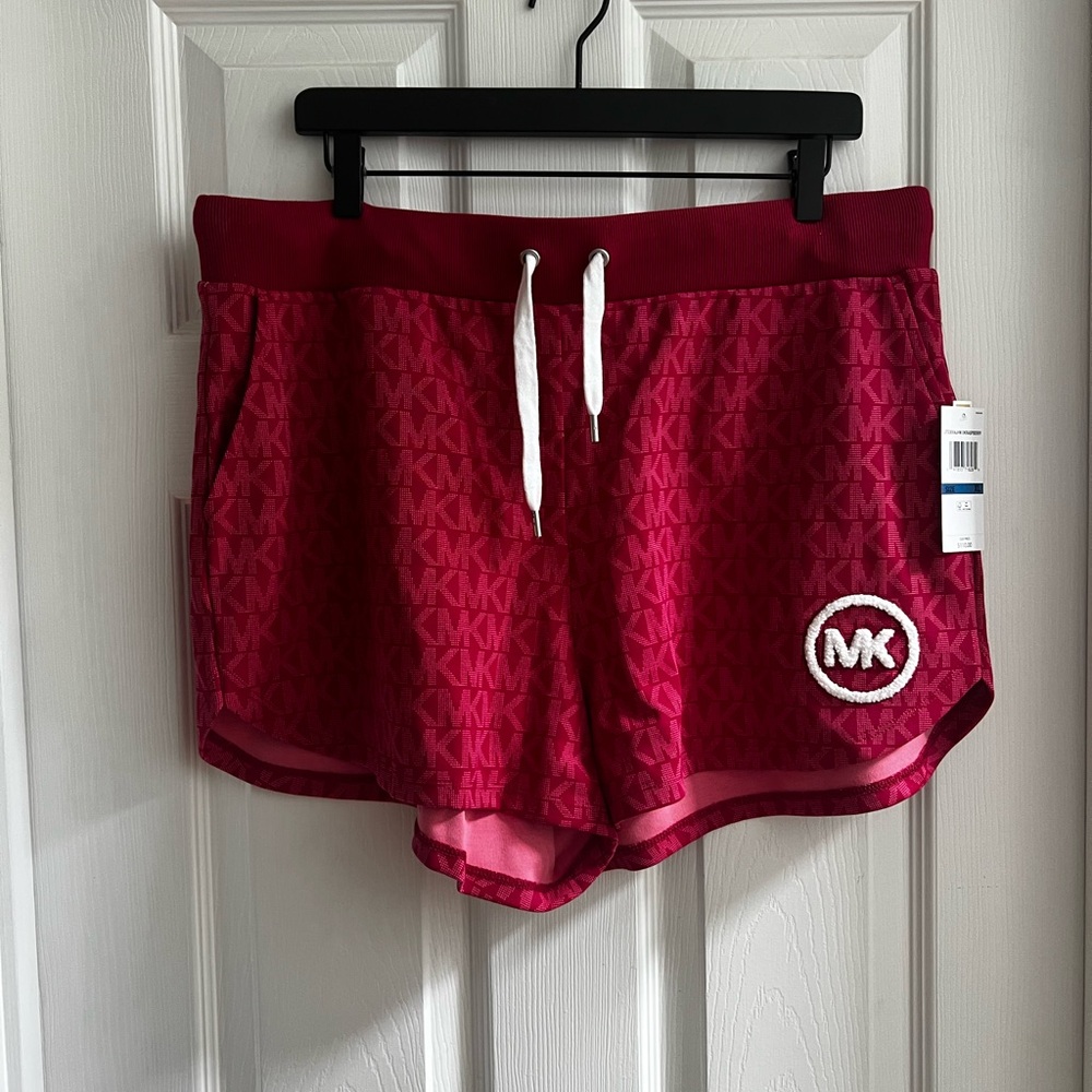 Michael Kors Women's Athletic Shorts in Vibrant Cranberry